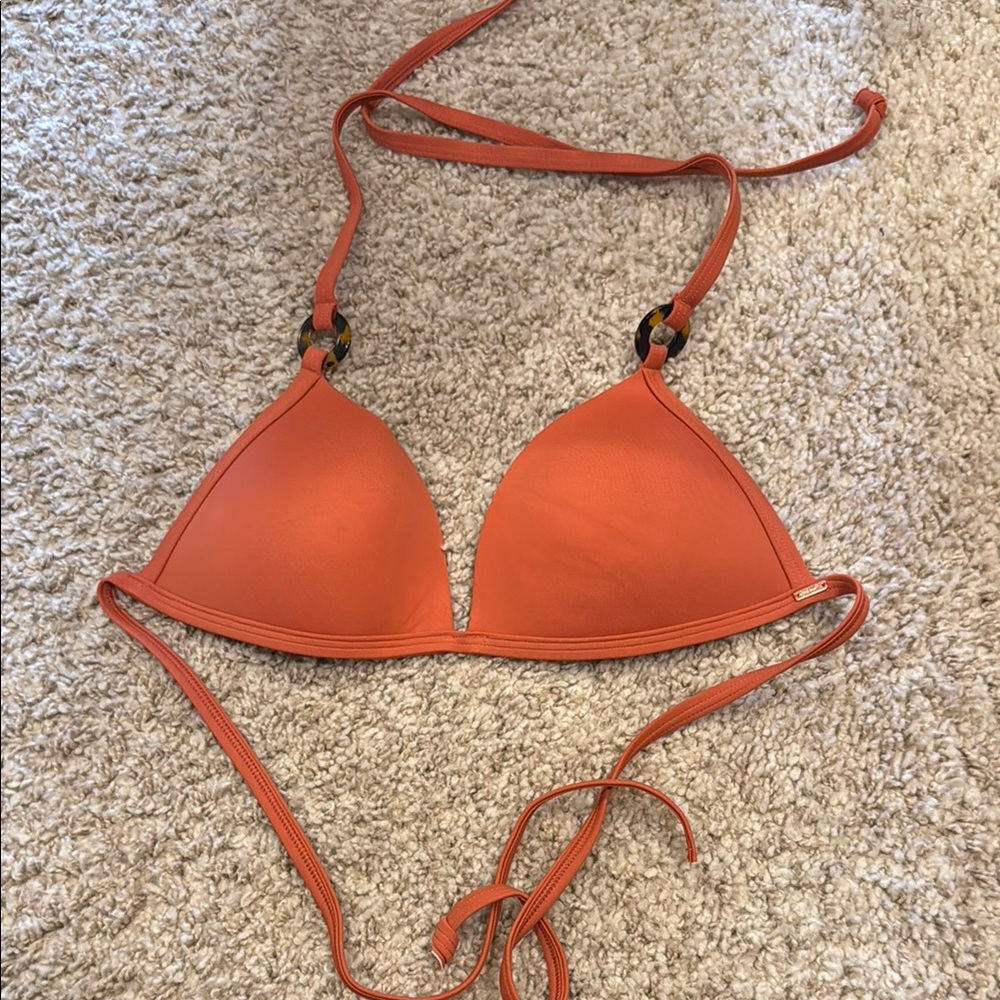 Victoria Secret Pink Orange Triangle Bikini Top